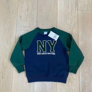 Zara kids New York sweatshirt, size 7 NWT
